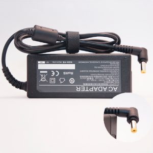 Cargador de Laptop GENERICO Adaptador de Corriente 65W 19V-3.42A AC-Acer Negro