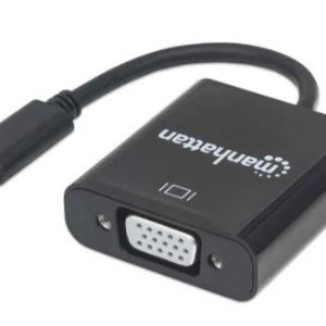 Convertidor USB C a VGA MANHATTAN 151771 Negro