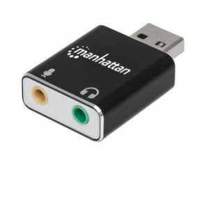 Convertidor USB  a Audio  MANHATTAN 152754 Negro