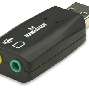 Adaptador de Audio MANHATTAN 150859 Negro