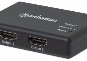 Video Splitter HDMI MANHATTAN De 2 puertos 207669 Negro