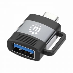 Adaptador USB-C a USB-A MANHATTAN 356312 Negro, Gris