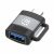 Adaptador USB-C a USB-A MANHATTAN 356312 Negro, Gris