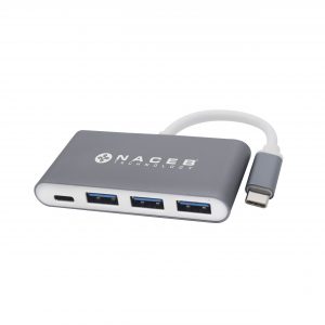 Adaptador Tipo C a USB 3.0 + PD Naceb Technology NA-0112 Plata
