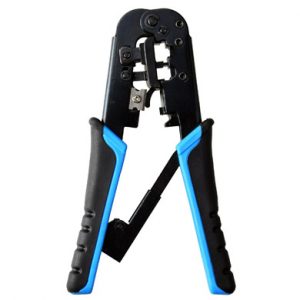 Pinza Crimpeadora  BROBOTIX RJ11/RJ12/RJ45 AZUL 180568 Acero
