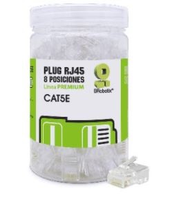Plugs de Red RJ45, CAT5E, Bote 100 Pzs  BROBOTIX 263786 Transparente