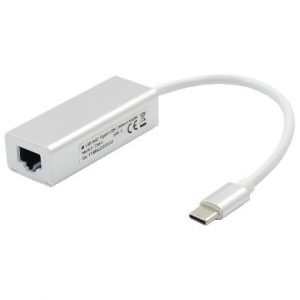 Convertidor USB Tipo C a RJ45 BROBOTIX 651879 Plata