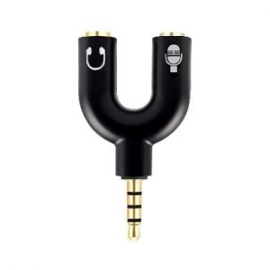 Adaptador Stereo 3.5 mm Macho a Dual 3.5 mm H BROBOTIX 181802-2 Negro