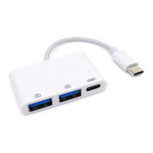 Convertidor USB V3.0 Tipo C a USB Tipo C, 2 U BROBOTIX 6000311 Blanco