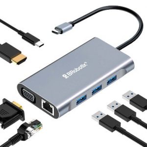 Docking 7 EN 1: USB V3.0 tipo C a USB V3.0 BROBOTIX 6001202 Plata
