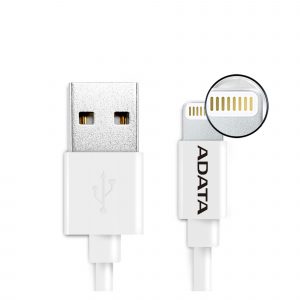 Cable Lightning ADATA AMFIPL-1M-CWH Blanco