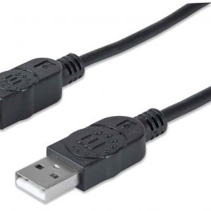 Cable USB MANHATTAN 333368 Negro