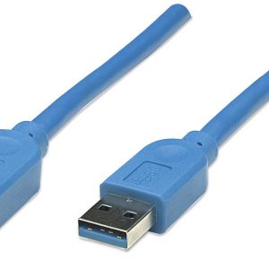 Cable de Extensión USB de Súper Velocidad MANHATTAN - 322379 Azul