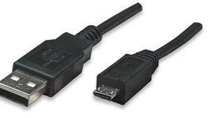 Cable USB MANHATTAN 307178 Negro