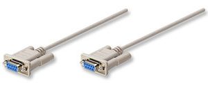 Cable Serial - DB9 - RS232 - Null Modem MANHATTAN 301404 Gris