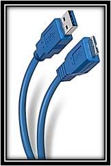CABLE USB V3.0 A-MICROB  BROBOTIX 364126 Azul