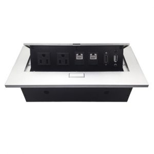 CAJA PARA MESA: HDMI, USB, RJ45 CAT6 BROBOTIX 171224 Plata