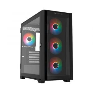Gabinete Gaming Balam Rush Carbono Twin Mate BR-938815 Negro