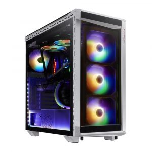 Gabinete GAMER XPG Batlecrusier BATTLECRUISER-WHCWW Blanco