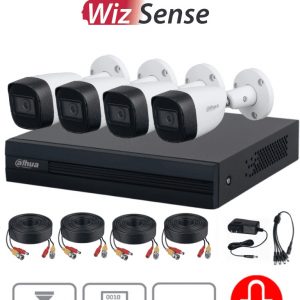 Kit de videovigilancia Dahua Technology DH-KIT/XVR1B04-I/4-HFW1200CMN-A-0280B-S5 KITXVR1B04-I+HFW1200CMA 4