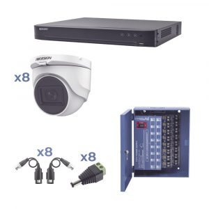 Kit TurboHD HIKVISION KH1080P8DW Interior y exterior
