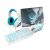 Kit 4en 1 Gamer  VORTRED V-930457 Blanco/Cian