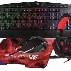 Kit Gaming 4 en 1 NECNON NGC-KRAKEN NCCGKR0241 Rojo