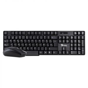 KIT MOUSE Y TECLAD Stylos STPKTM3B Negro