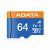 Micro SD ADATA PREMIER (A1 V10) AUSDX64GUICL10A1-RA1 64 GB