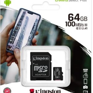 MICRO SD Kingston Technology CANVAS SELECT PLUS  SDCS2/64GB 64 GB