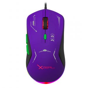 Mouse Gaming Xzeal XZPM1MV Morado, Verde