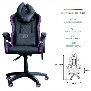 sillas Gaming NECNON NSG-RGB-1 NBSGR133RG