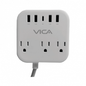 Centro Multicontactos VICA SUP USB 7P Blanco