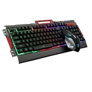 Teclado BROBOTIX 188533-2 Negro/Plata/Humo