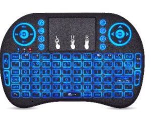 Teclado Mini Inalámbrico, Recargable, Ilumina BROBOTIX 963814 Negro