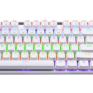Teclado Mecánico Redragon Kumara White Rainbow K552W-KR-SP Blanco